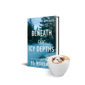 beneath the icy depths book with hot chocolate