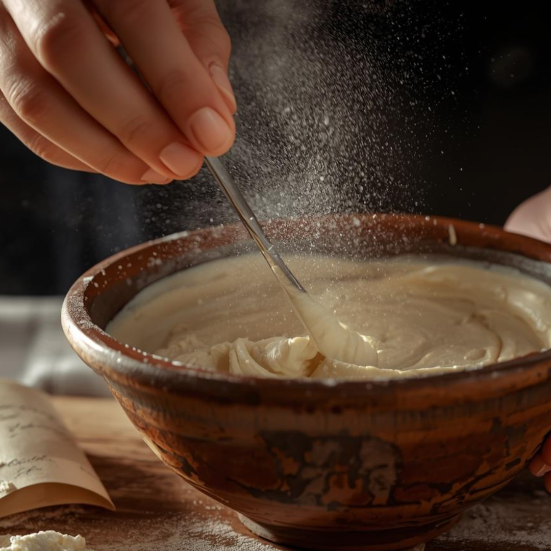 Rustic gluten-free loaf and baking jars — bakery mystery