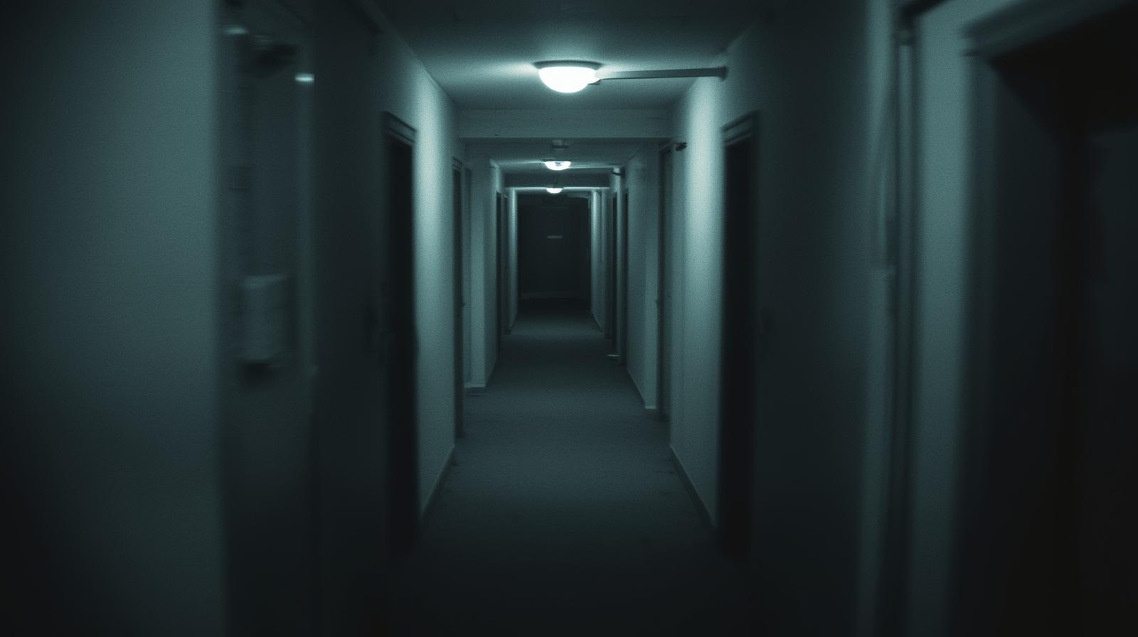 empty institutional hallway