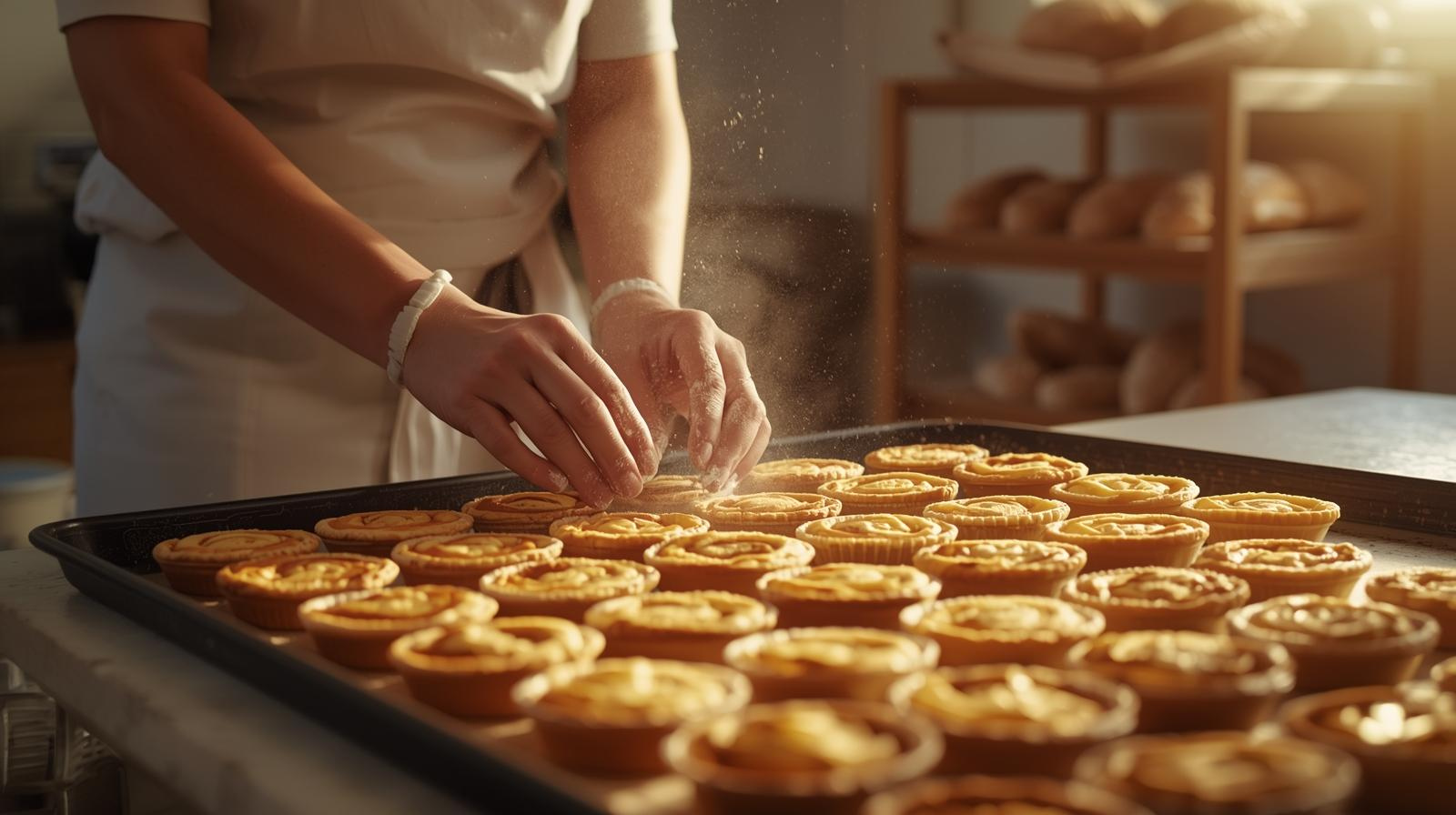 baker making quiches