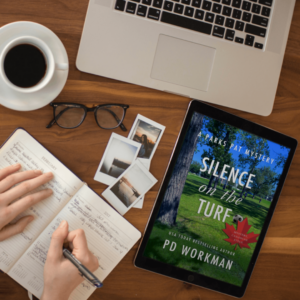 ipad with Silence on the Turf on the screen