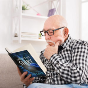 readers with they sold her story square 4 | pdworkman.com man immersed in reading they sold her story a private investigator mystery by P.D. Workman