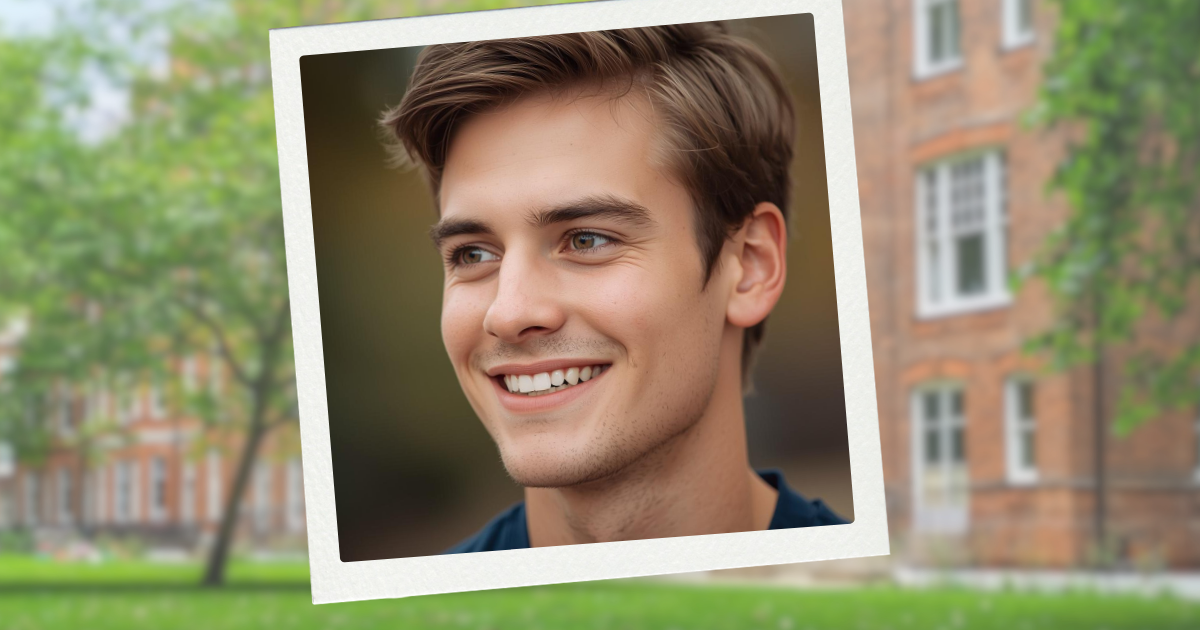 Handsome college man for He Was Not Himself