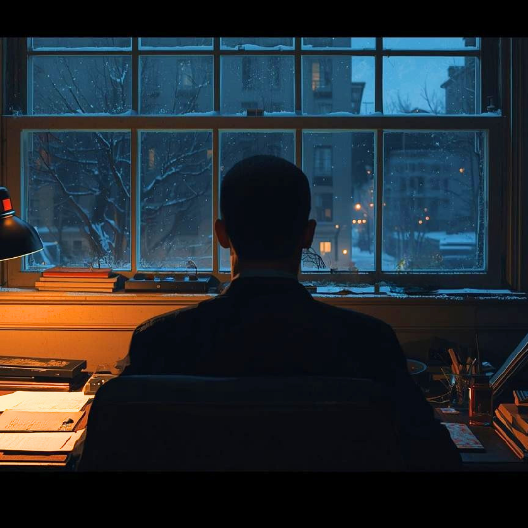 Zachary Goldman at his desk