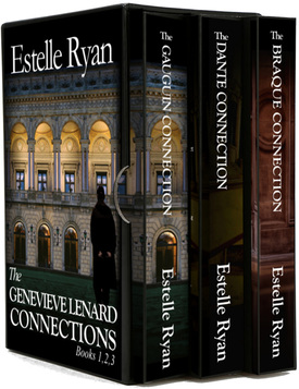 Boxed-set cover for the first three Genevieve Lenard novels by Estelle Ryan.