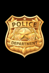 gold police badge shield